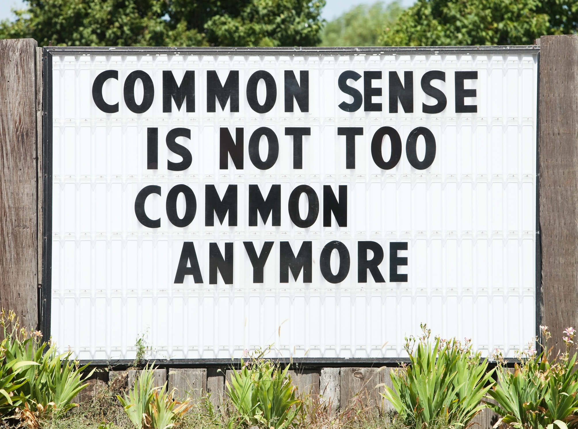 Common now. Common sense.